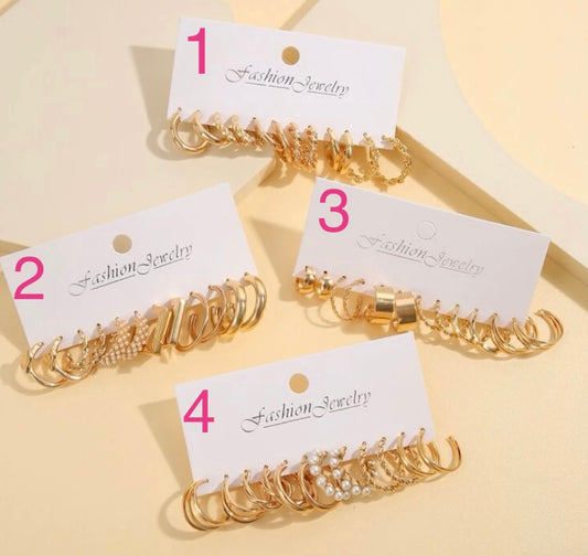 Gold Hoop Earring Sets