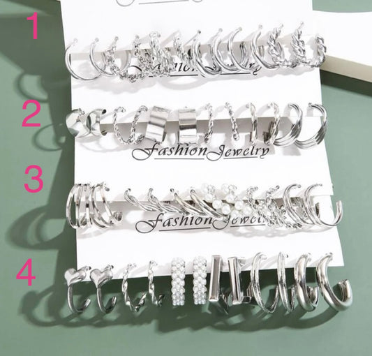 Silver Hoop Earring Sets